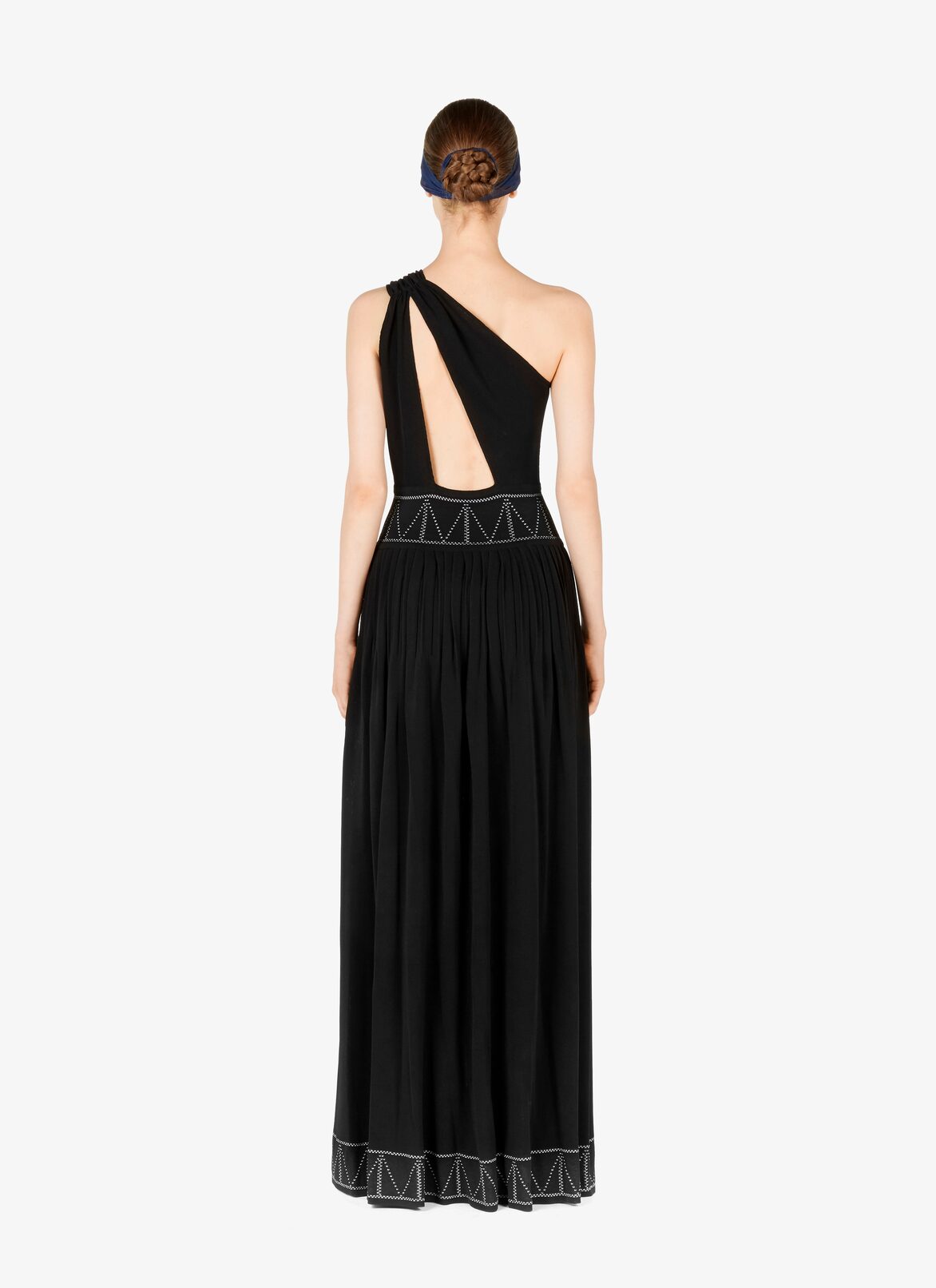 Asymmetrical Long Dress  ALAÏA BLACK ASYMMETRICAL LONG DRESS